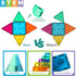 Magnetic Tiles Toy with 2 Cars - 110 Pcs 3D Magnet Building Blocks Set for Kids STEM Educational Toys for Ages 3-8