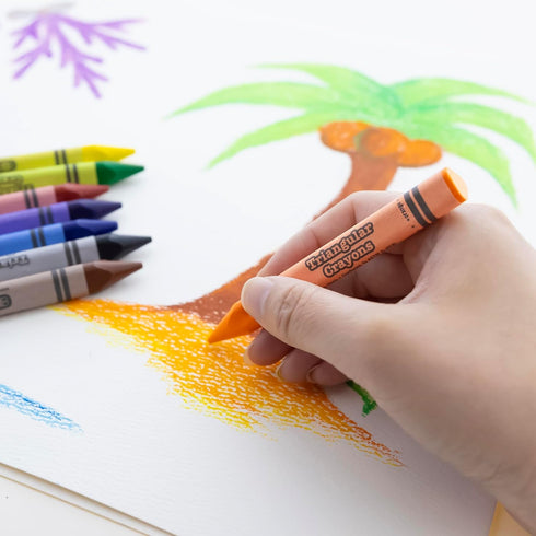 8 BAZIC Products Color Premium Quality Super Jumbo Triangle Crayon