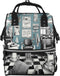 OUSIKA barber shop Print Diaper Bag Multifunction Laptop Backpack Travel Daypacks Large Nappy
