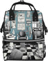 OUSIKA barber shop Print Diaper Bag Multifunction Laptop Backpack Travel Daypacks Large Nappy