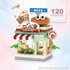 MEIEST 4 Set,Simulation PCS Mini City Shop Street View Building Blocks Architecture Collection Particle Construction