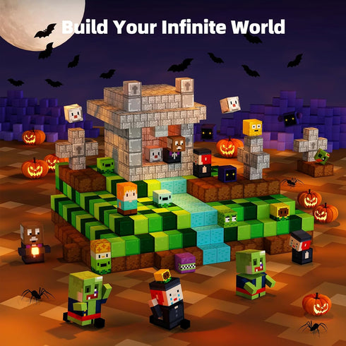 GobiDex Magnetic Blocks for Kids 3+, Build MagWonder World with Zomblock Magnets Cubes, 2024 Upgraded STEM Game-Based