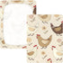 CZXW 52" 28" Netural Hens Crib Sheets Fitted x Natural Cotton Soft & Breathable for Baby Crib Mattress