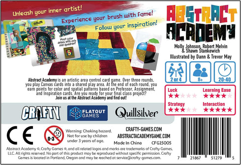 Abstract Academy by Crafty Games: Creative Strategy Board Game for 2-4 Players, 30-45 Minutes Gameplay