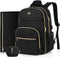 MOMUVO Diaper Bag Backpack, Quilted Baby Bag with Changing Pad & Stroller