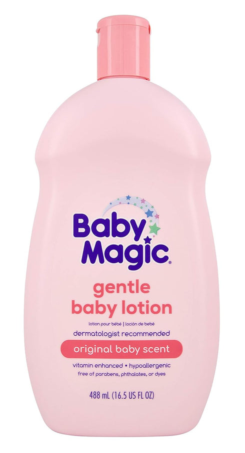 16.5 Oz (Pack 6) (705544), Baby Magic Gentle Baby Lotion | Fl of | Vitamins & Aloe, Pink Original Baby Scent