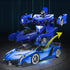 AMENON Remote Control Transform Car Robot Toy for Boys Kids with Lights, 2.4Ghz 1:18 Rechargeable 360° Rotating Race Car