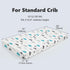 TILLYOU Baby Crib Sheets, 2 Pack Super Soft Toddler Bed Sheets for Standard Crib Mattress 28x52in, Blue Clouds and Stars