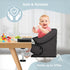 Hook On High Chair, Portable Foldable Clip On Baby Travel High Chair, Lightweight Feeding Seat with Storage Bag