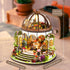 DIY Miniature House Kit,Green Garden Mini House Building Kit with LED & Furniture,Tiny House Dollhouse Kit for Adults