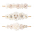 Baby Girl Floral Headband, Nylon Flower Crown Elastic Hairband Set of 3 Hair Accessories Gift for Girls