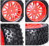 Hobbypark 12mm Hex RC 1/10 Buggy Wheels and Tires Set, Height 3.46''(88mm) for Redcat Shockwave Tornado S30 EPX/PRO