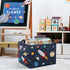36L Clastyle Rocket Astronaut Shelf Basket for Boys Cosmic Planet Universe Blue Storage Bin Rectangle Clothes Books Toy