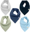 Kishu Baby Indi Organic Baby Bandana Bibs Fairtrade 4-Way Reversible Drool Bibs
