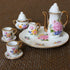 SXFSE 8pcs Set 1/6 Dollhouse Decoration Kitchen Accessories, Dining Ware Porcelain Tea Cup Pink Dish Cup Plate