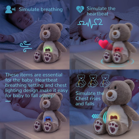 0-6 DEARBABY Baby Sleep Soother,Newborn Essentials Stuff Toys Months, Christmas Girl Gifts Sound Machine for Nursery