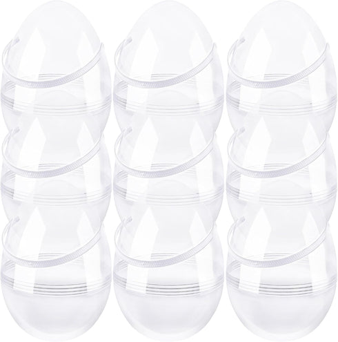 Restroma 12 Inch/ 10 inch/ 8 inch Giant Clear Plastic Easter Eggs Fillable