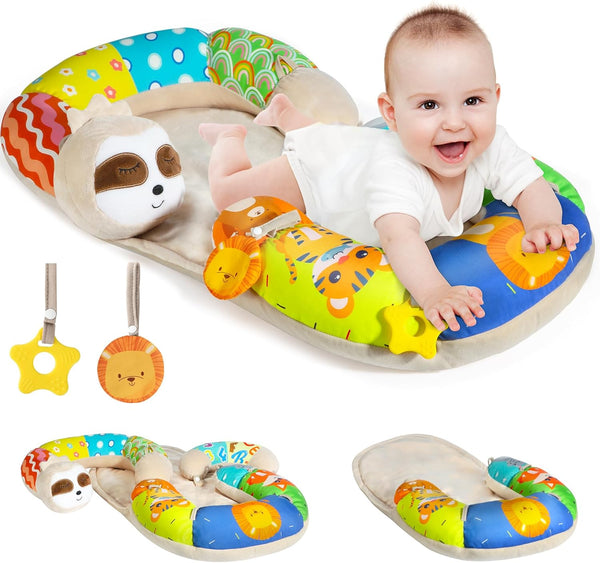URMYWO Tummy Time Activity Mat - Cozy Tummy Time Mat for Newborn