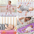 4 Pack 28 52 Sun & Rainbows Crib Sheets Girl, Breathable Soft Microfiber Fitted Baby Crib Sheets, X in Crib Mattress