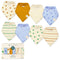 Bandana Bibs - 100% Organic Premium Muslin Cotton, Absorbent, Soft, Adjustable Snap