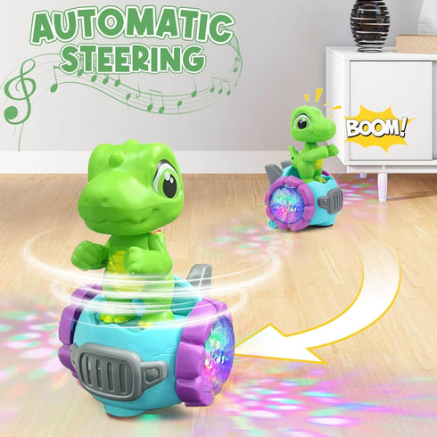 1-3, 3 2-4, 1-3 4 5 6 7 Dinosaur Robot Car Toy with Lights & Music, Toddler Toys Dinosaur Universal Cars, Toys for Year