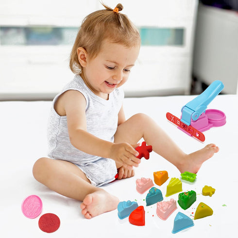 Dough Tools Play for Kids, Toy Accessories Set with Stamps, Cutter, Scissor, Roller, Molds for Age 2-8