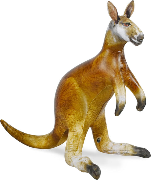 Jet Creations 40" Long Inflatable Kangaroo, Lifelike Blow-Up Aussie Joey Toy for Pool Fun, Home Decor