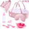 Enjoyin 8 Pcs Baby Doll Accessories Set Includes Feeding Bottle, Pacifier, Blanket, Pillow,