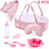 Enjoyin 8 Pcs Baby Doll Accessories Set Includes Feeding Bottle, Pacifier, Blanket, Pillow,