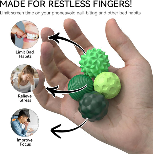 Generic 12 Pack Silicone Magnetic Fidget Balls - Magnet Fidget Toys for Adult & Teens, Stress Relief Sensory Toys
