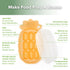 haakaa Silicone Nibble Freezer Tray, Breastmilk Teething Popsicle Mold and Baby Food Maker, BPA Free - Apricot
