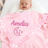 XJoyBloush Personalized Baby Blanket with Embroidered Name,Custom Baby Receiving Blankets Soft Fleece Toddler