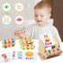 Montessori Learning Toys Gifts for Kids 3-5 Years, Wooden Reading Blocks, Preschool Activities & Flash Card Games