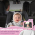 2-in-1 360 Baby Car Mirror with Lights & Soft Sounds, Cry Detector, Clear Night View, Rotation, Shatterproof, Rear
