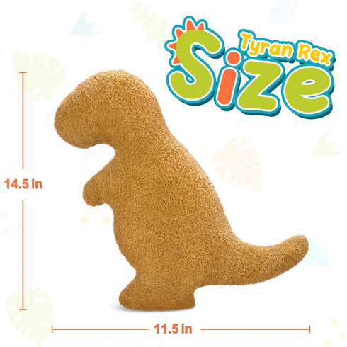 Dino Nugget Pillow for Birthday Gifts, Dinosaur Chicken Nuggets Plush Funny Gifts for Boys Girls, Cute Dinosaur Gifts