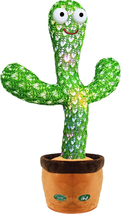 Interactive Baby Toys Dancing Talking Cactus Toy, Singing Musical & Record Repeat