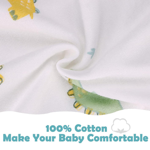 JULYFIRE 2 Pack 2 2 1 100% 3-6 Transition Swaddle with Way Zipper, in Arms in/Out Transitional Arms Up Swaddle, Cotton