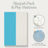 Pack 38 26 1 Sleepah and Play Mattress Foam Pad x x for Playpen, Portable Playyard Mattress - Soft Waterproof Washable