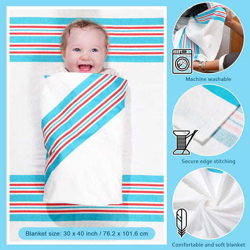 16 30 40 Inch 100% Remerry Pcs Receiving Blanket, x Hospital Blankets Cotton Flannel Soft Warm Swaddle Coverings