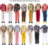 10-Item Pack 5 Sets 5 E-TING Fantastic = Fashion Casual Wear Clothes Outfit for boy Doll with Pairs Shoes (Leather