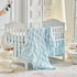 Ruffled Crib Bedding Set Baby Boho Quilted Comforter with Fitted Sheet and