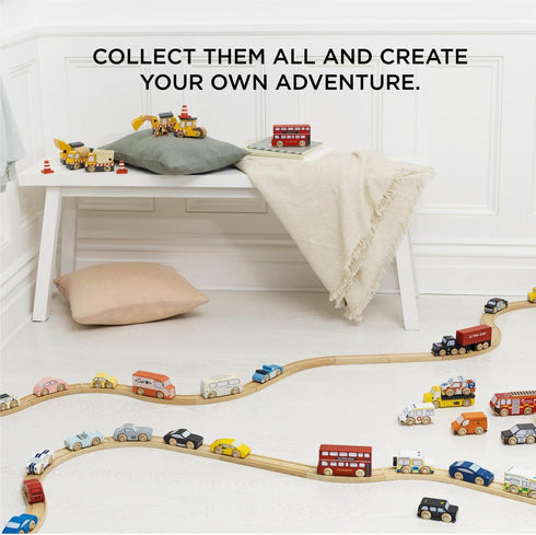 Set Le Toy Van Wooden Construction Vehicles