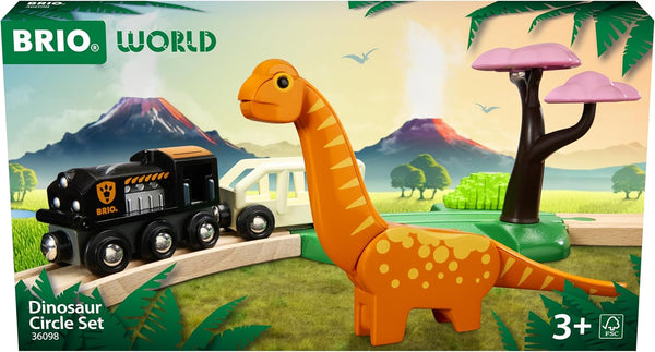 BRIO World 36098 Dinosaur Circle Set | Toy Train for Kids Aged