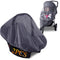 Mosquito Net for Stroller - Grey Sun Shade Protection, 2 Pack Portable Bug Netting for Infant Stroller