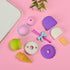 Food Erasers for Kids – 16 Pcs 3D Cute Mini Ice Cream Donut Take Apart Erasers, Fun Puzzle Desk Pet Erasers