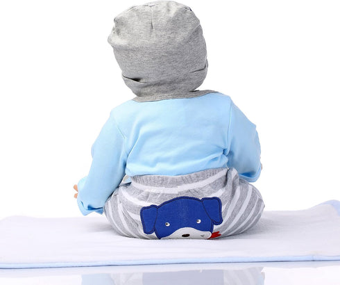 Reborn Baby Dolls Clothes, Boy Blue Outfits for 20"-22" Reborn Doll Clothing