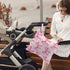 HZMLYDJ 2Pcs 12x10 Inch, Pink Bow Wet Bags Heart Waterproof Travel Laundry Bags, Washable Reusable Wet Dry Bag