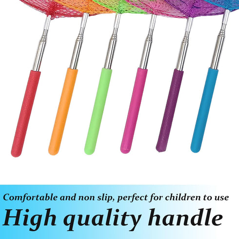 Insect Catching Nets with Telescopic Stainless Steel Pole, Butterfly Nets for Nature Exploration Toys for Kids.
