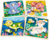 Wooden Toddler Puzzles, Funsland Peg Puzzles Gifts, Eco-Friendly Animal Patterns Jigsaw for 1-3 Years Old