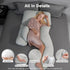 Pregnancy Pillow for Sleeping, Full Body Maternity Pillow with Removable Cover, Detachable U-Shape Pregnancy Body